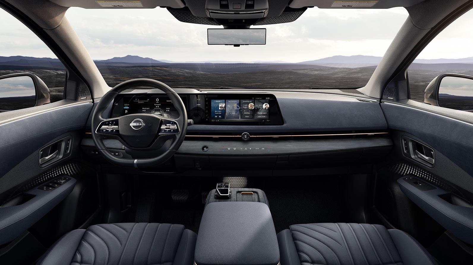 Sleek, lounge-like interior. Sleek, lounge-like interior.