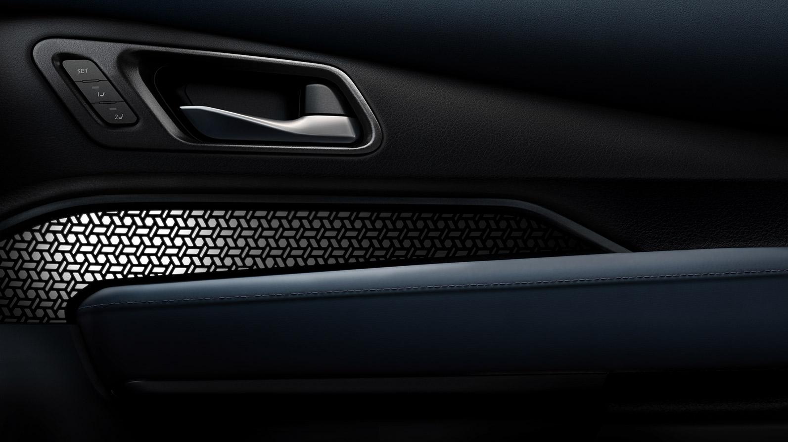Zoom-in of 2023 Nissan Ariya interior. Zoom-in of 2023 Nissan Ariya interior.
