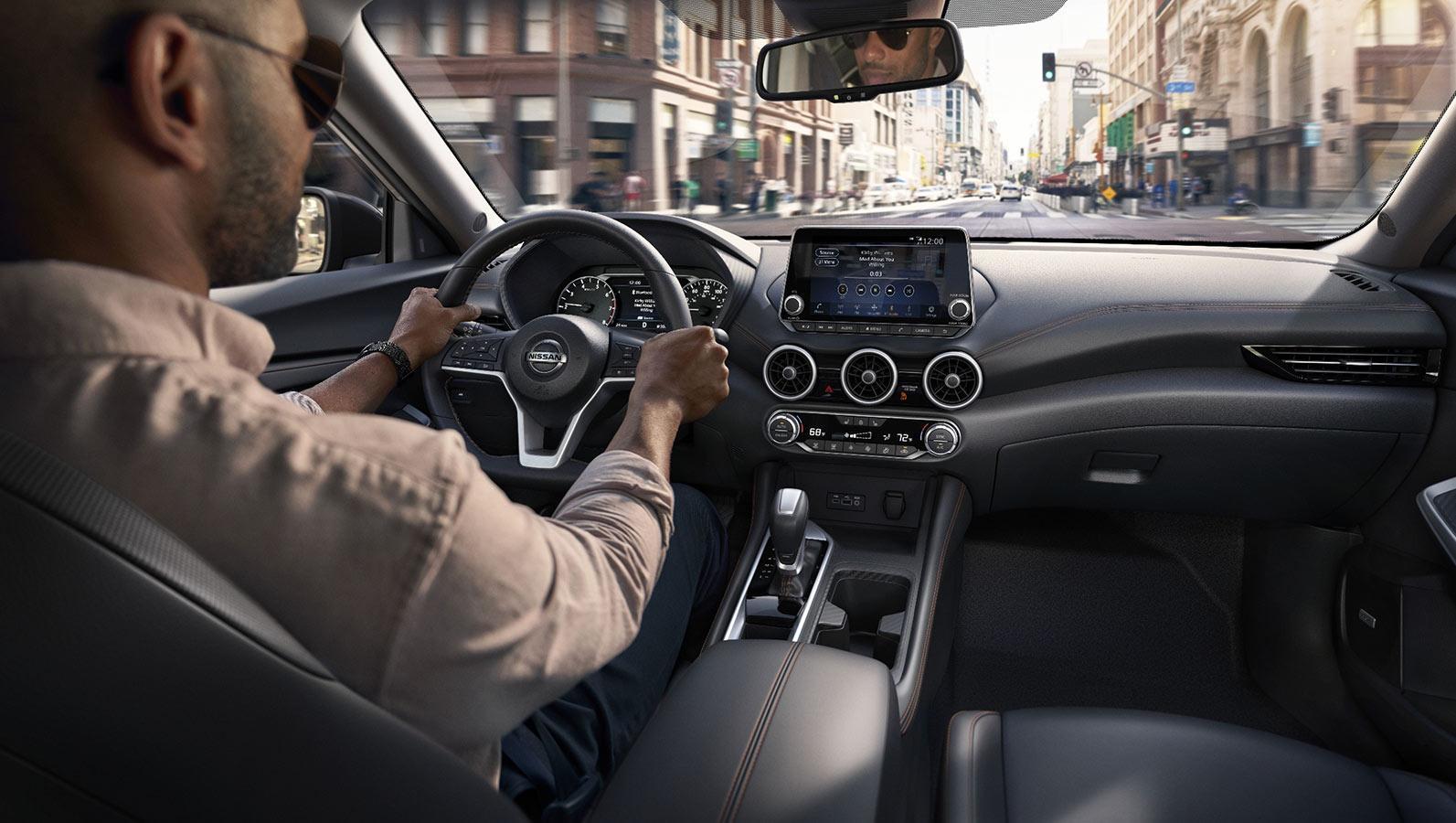 Interior of the 2023 Nissan Sentra. Interior of the 2023 Nissan Sentra.