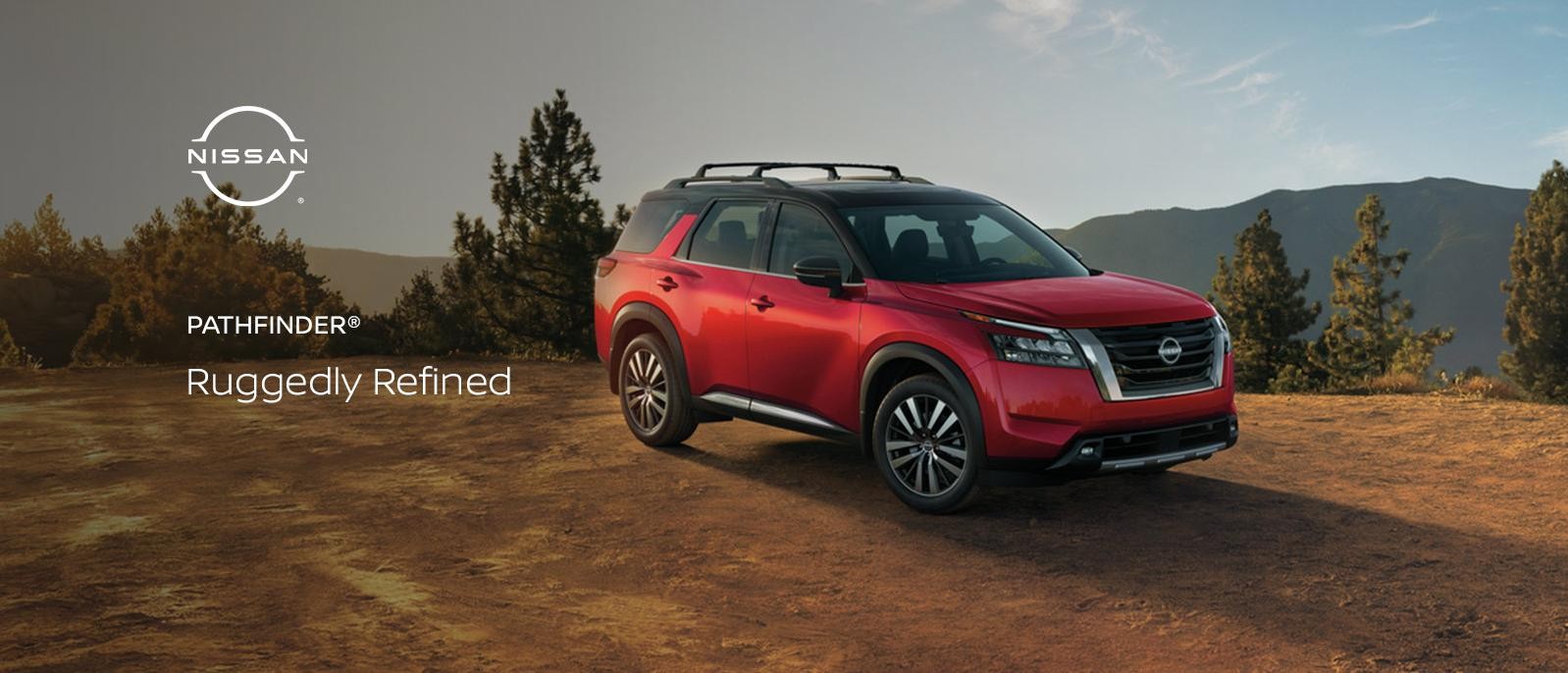 2023 Nissan Pathfinder parked on a hill.