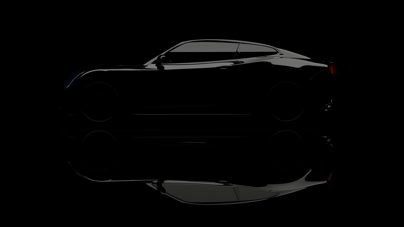 Black vehicle on a dark background