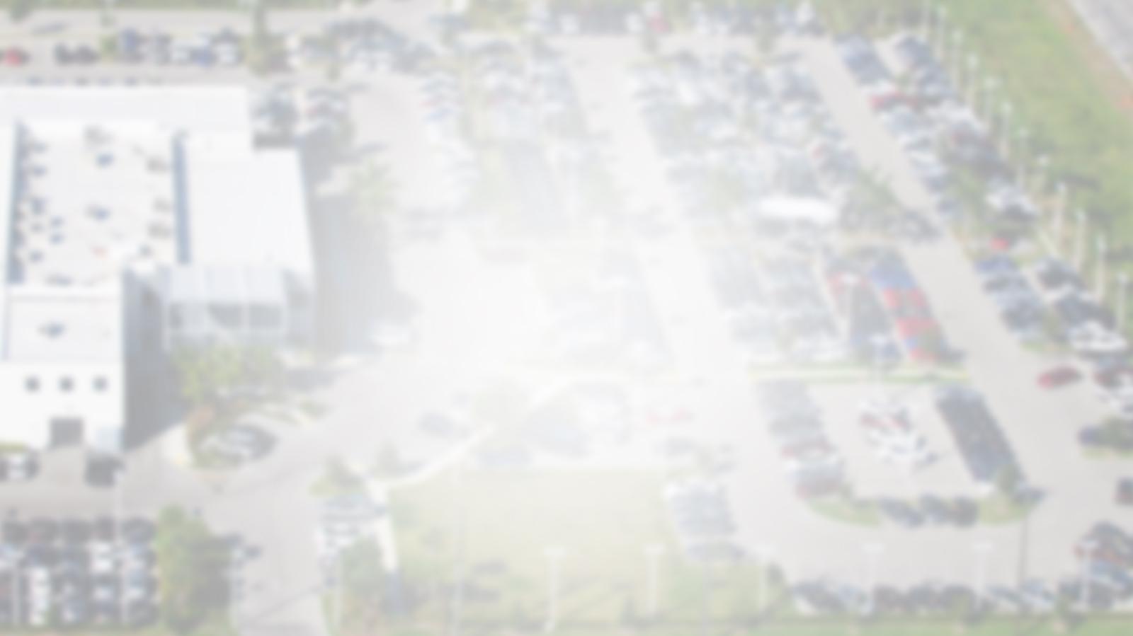 Aerial view of a car dealership