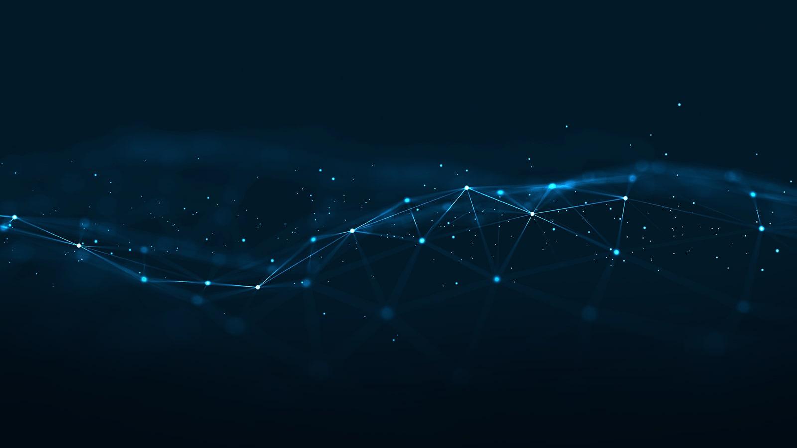 Abstract blue nodes