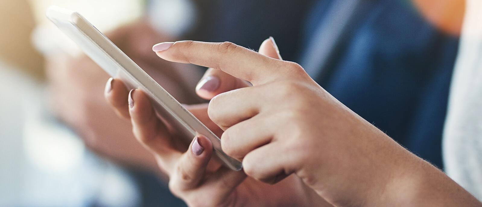 Woman using a smartphone