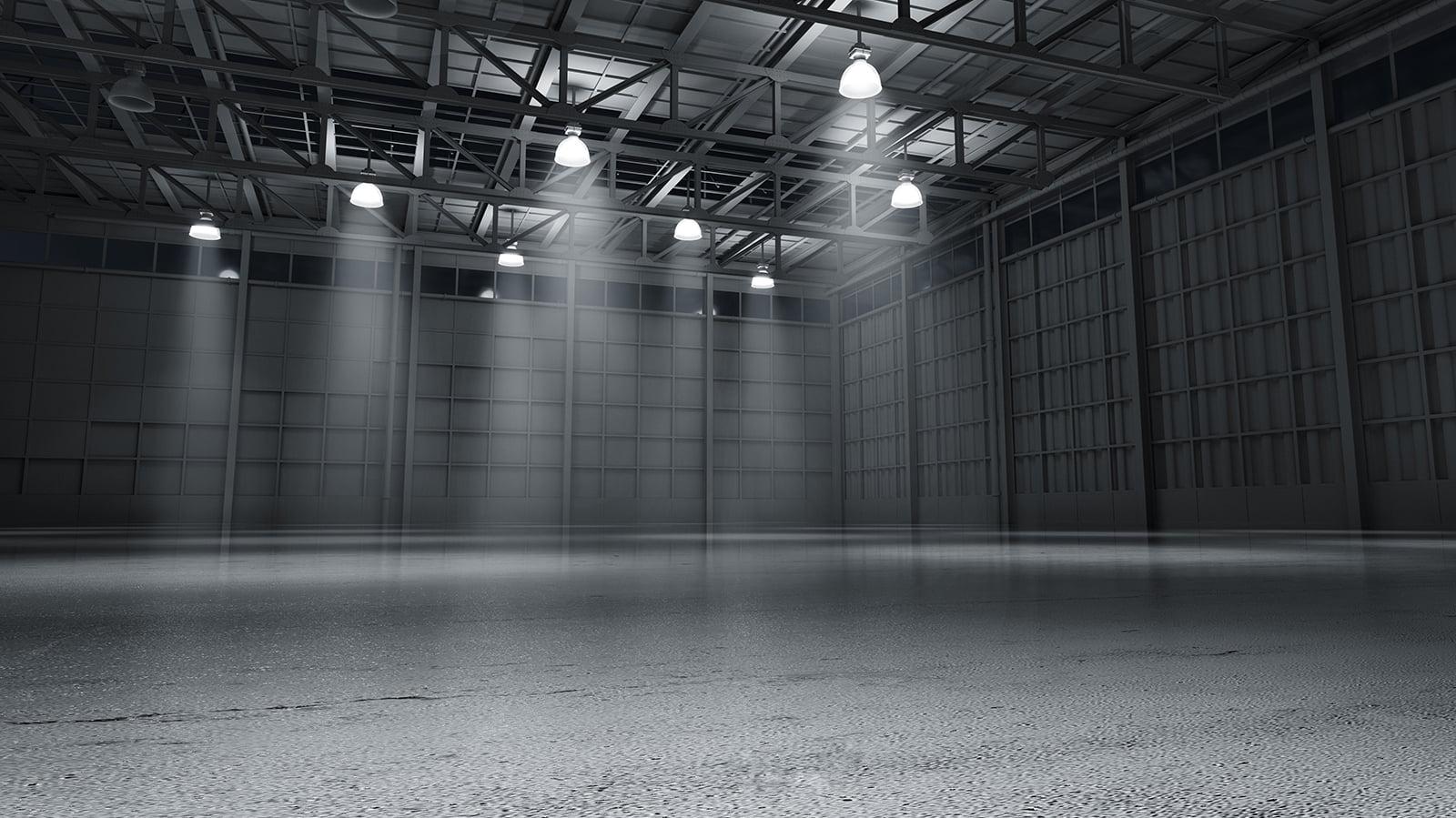 Empty industrial warehouse