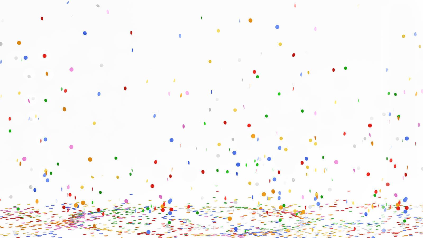 Falling confetti