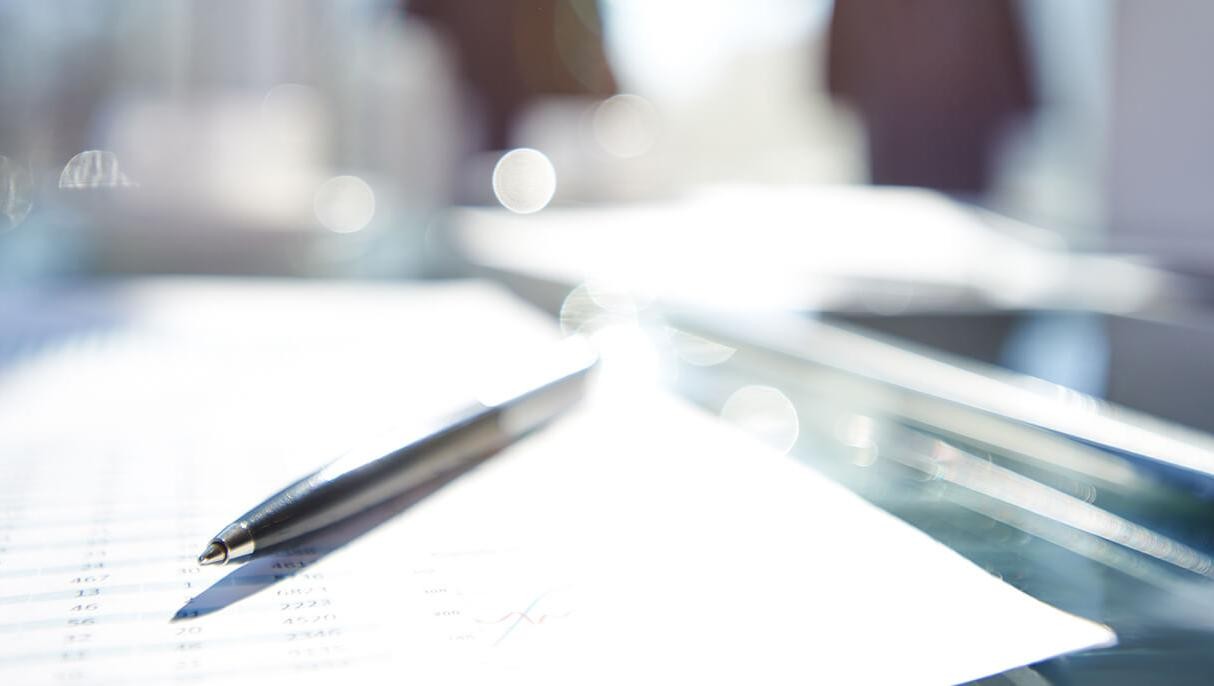 Finance documents on a desk