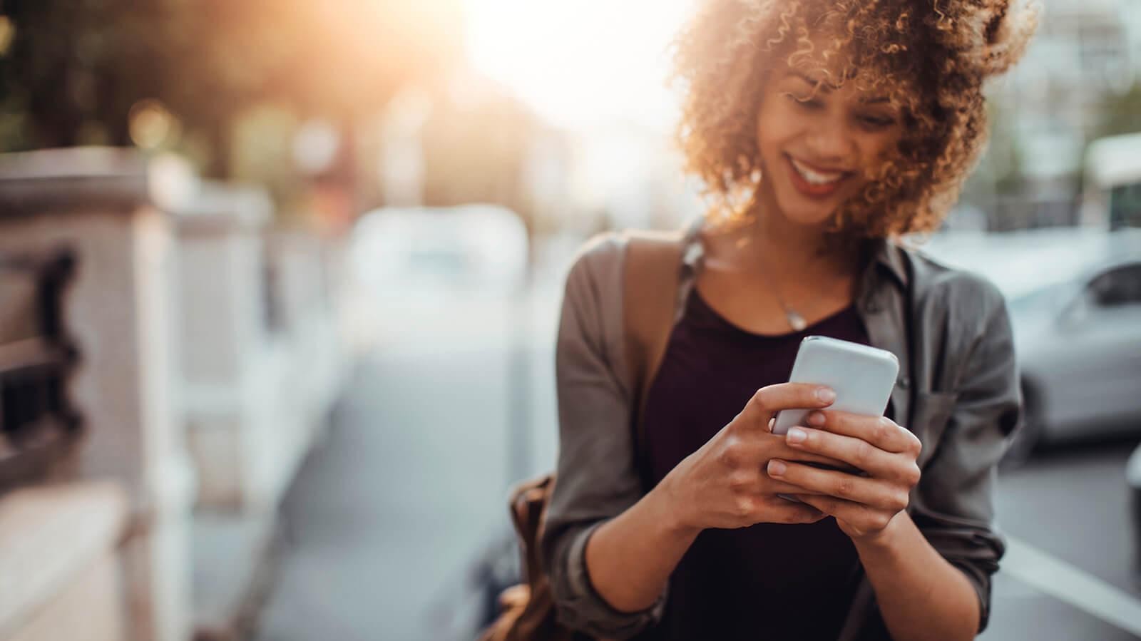 Woman using a smart phone