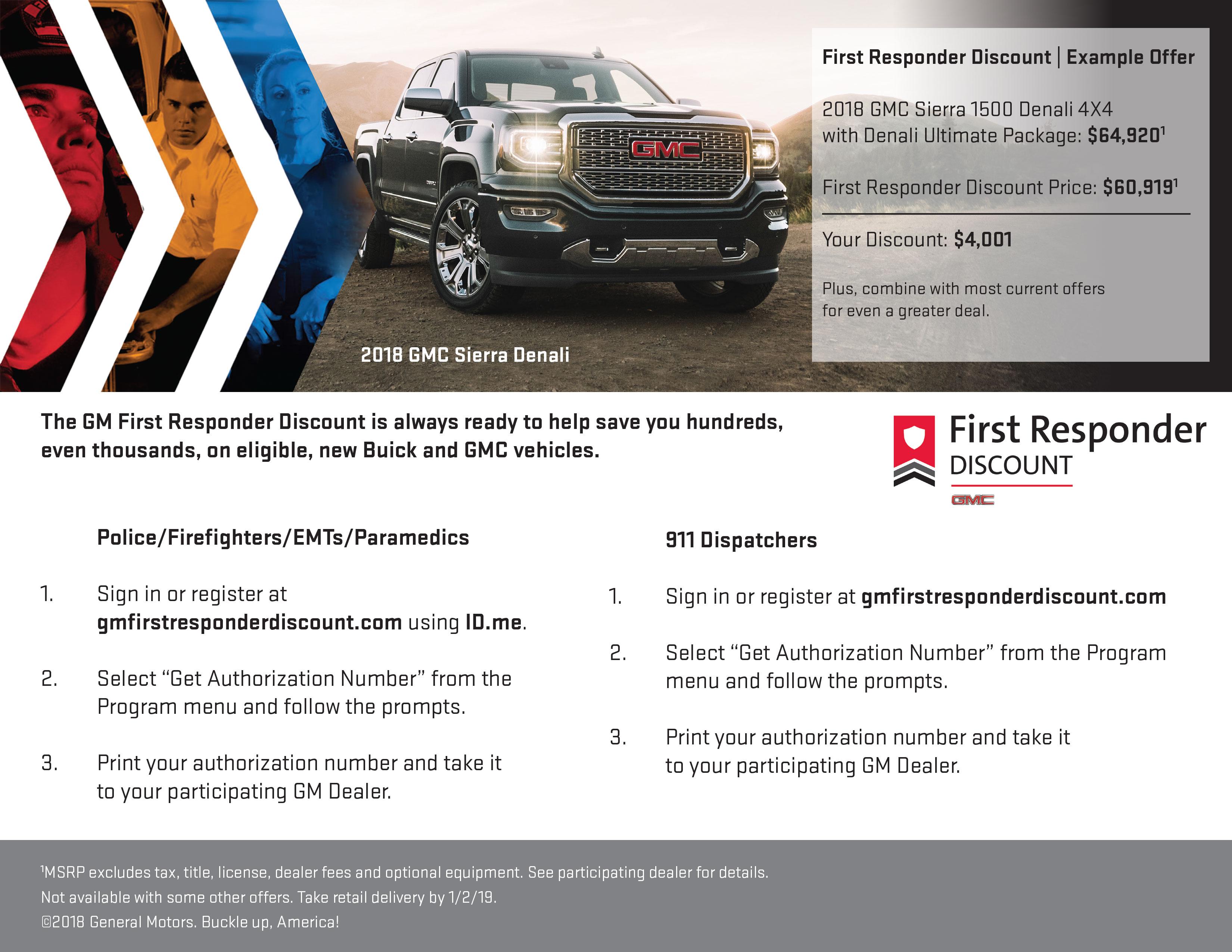 First Responder Discount North Bay Buick GMC