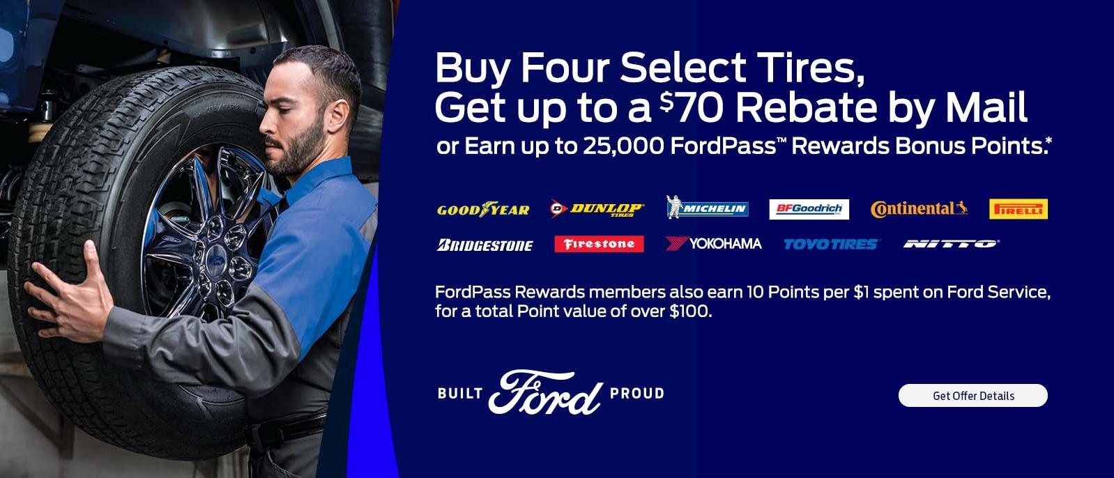Buy Four Select Tires Get A 70 Rebate By Mail