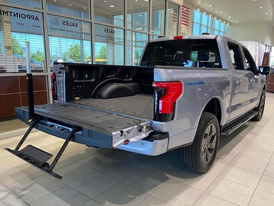 Gray Ford F-150 Lightning Multi-Flex Tailgate