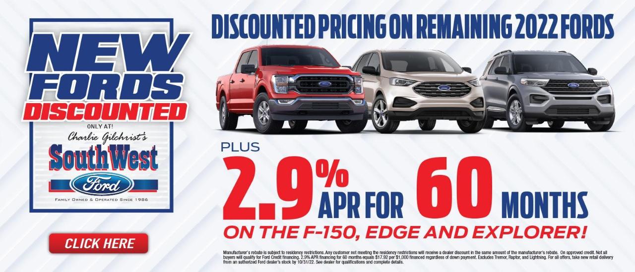 New, Used & Certified Ford Dealership in Weatherford Southwest Ford, Inc.