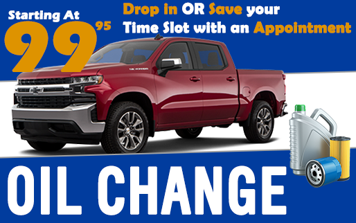 Take care of your truck right. Enjoy an oil change at Wheaton Chevrolet