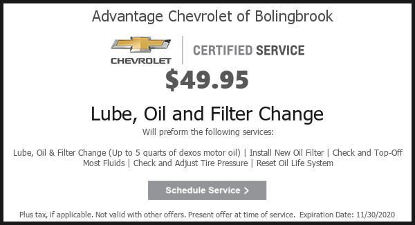 Discount Oil Change In Bolingbrook Advantage Chevrolet