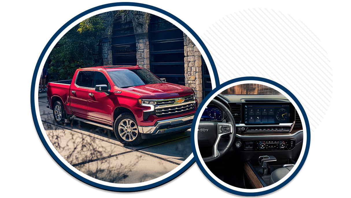 Chevrolet Silverado 1500 and couple in a car.