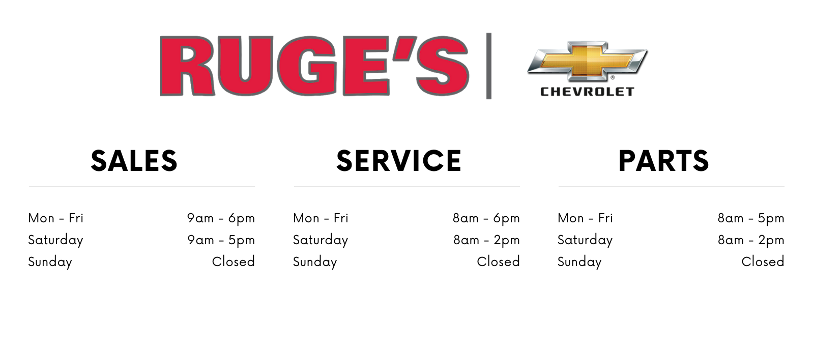 Car Dealership Serving Poughkeepsie Ruge's Chevrolet in MILLBROOK