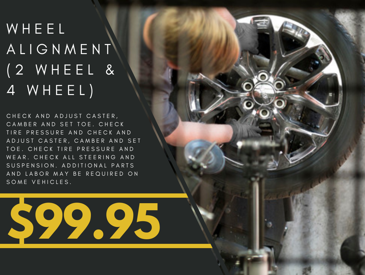 WHEEL ALIGNMENT SERVICE MENU
