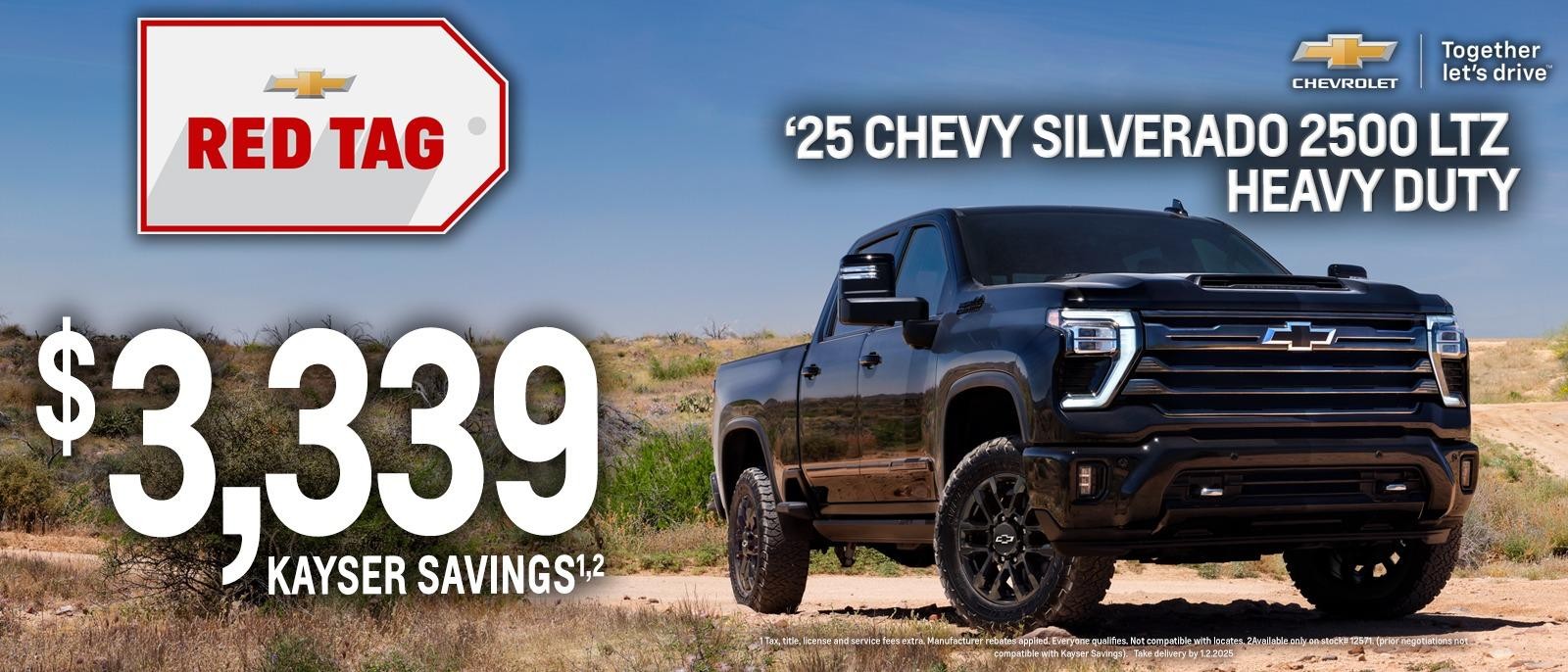 2025 Chevy Silverado 2500HD
$3,339 Kayser Savings