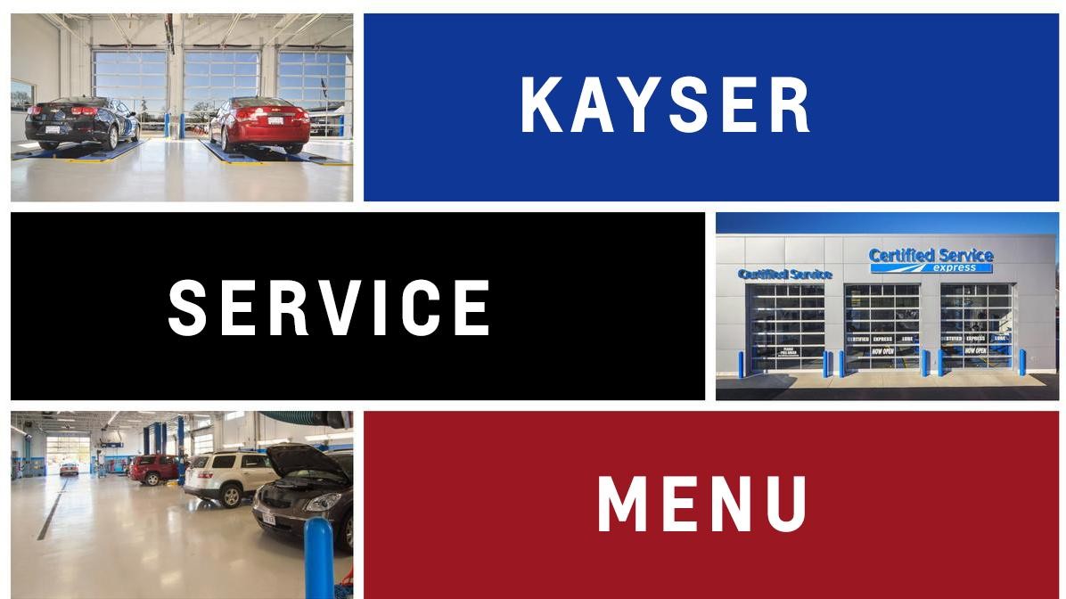 Kayser Chevy Buick Service Menu