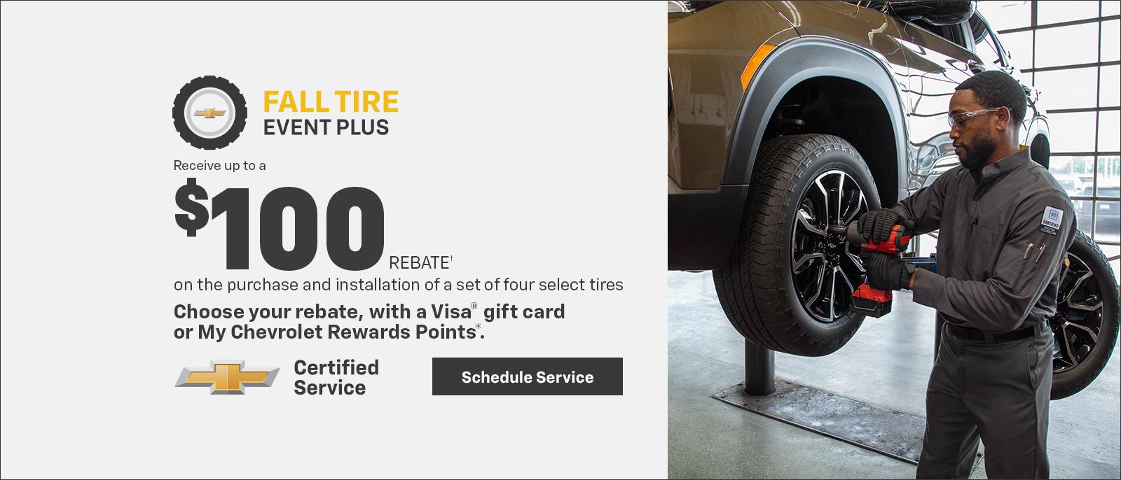 Fall Tire Event plus $100 Rebate