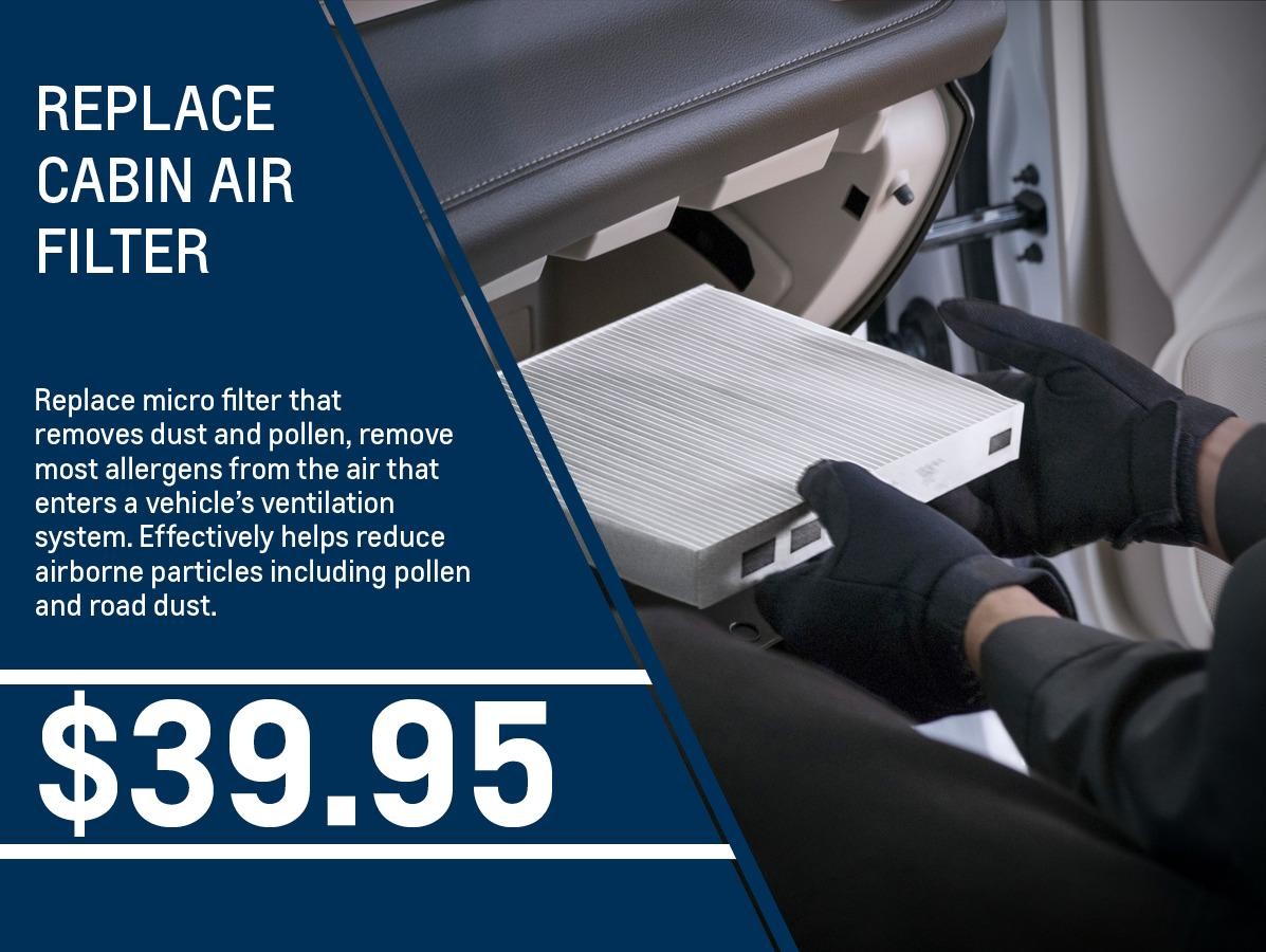 Cabin Air Filter Service Menu