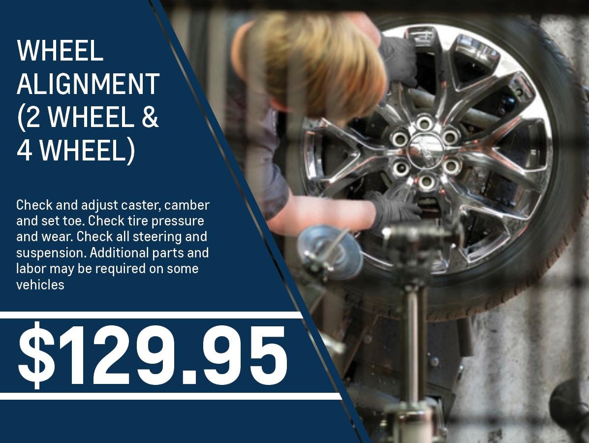 WHEEL ALIGNMENT SERVICE MENU