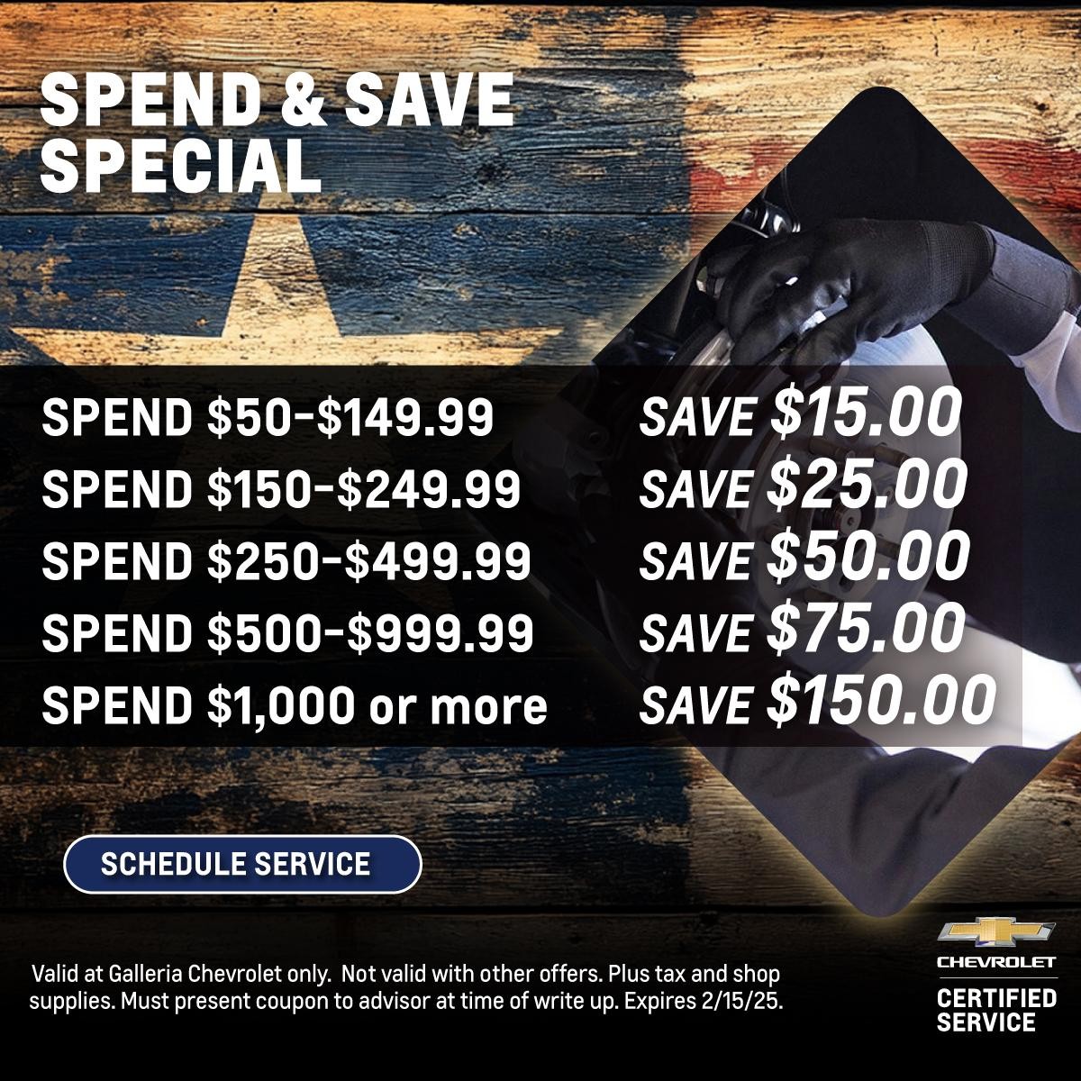 SPEND & SAVE SCECIAL