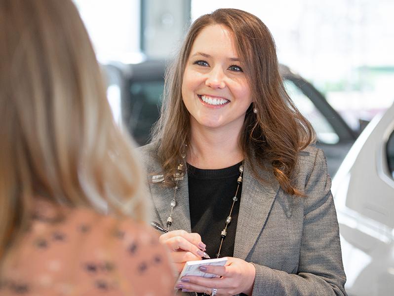 Woman smiling