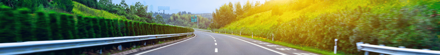 Highway with trees on a sunny day