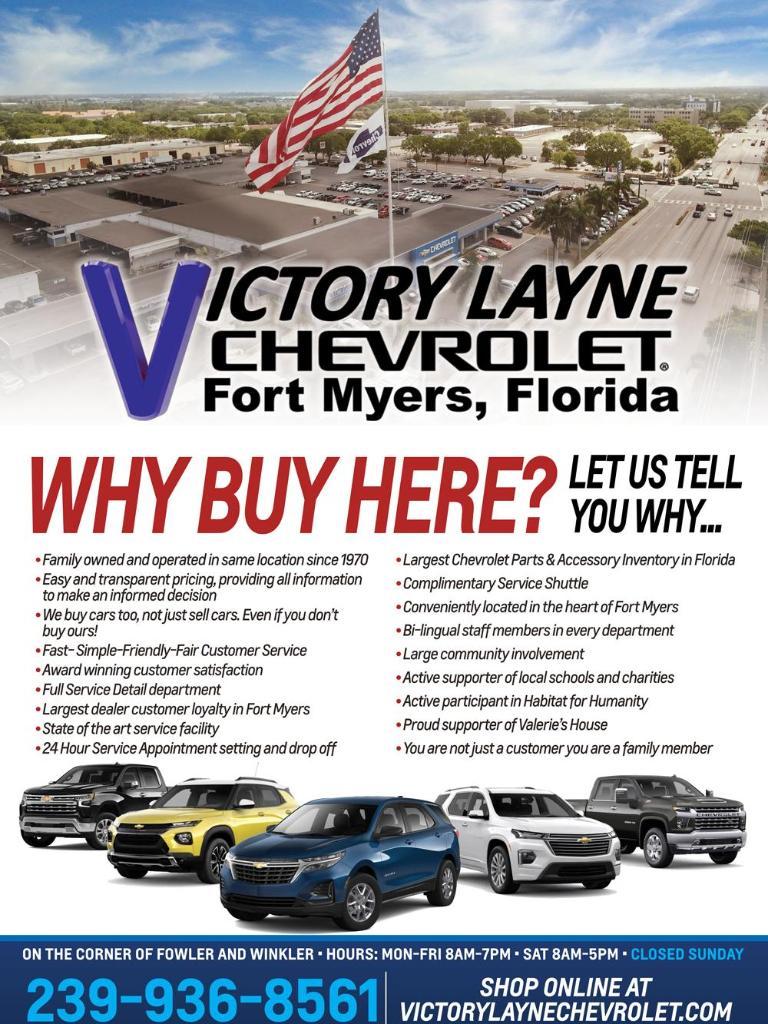 Victory Layne Chevrolet is a FORT MYERS Chevrolet dealer and a new car
