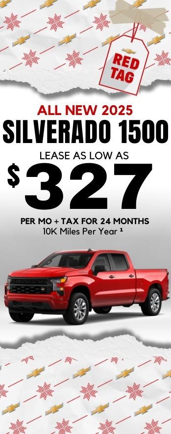 Red Tag Chevy Silverado lease as low as $327 per month