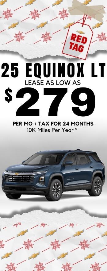 Red Tag Chevy Equinox lease as low as $279 per month