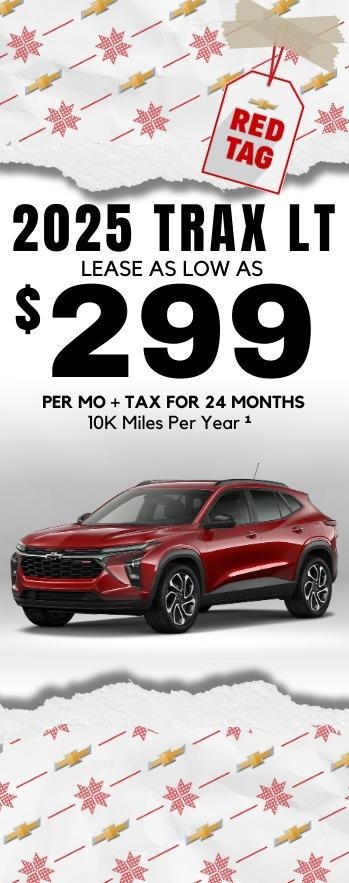 2025 Trax LT Lease as low as $299 per mo + Tax for 24 months 10k miles per year