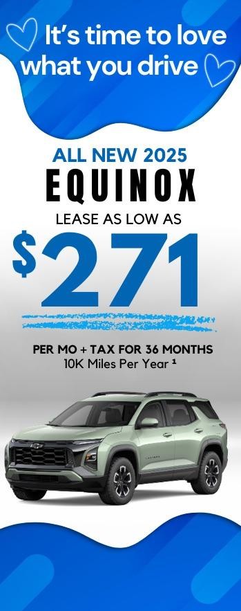 Chevy Equinox lease as low as $271 per month