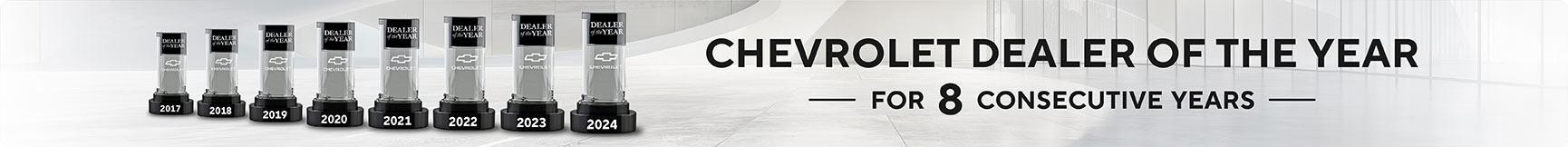 Bomnin Chevrolet West Kendall Dealer of the Year for 7 consecutive years