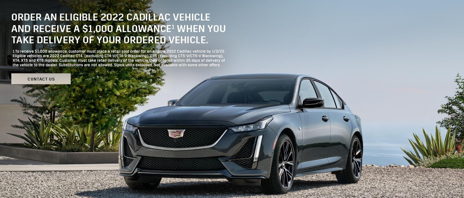 Allowance Offer on select 2022 Cadillac Sedans
