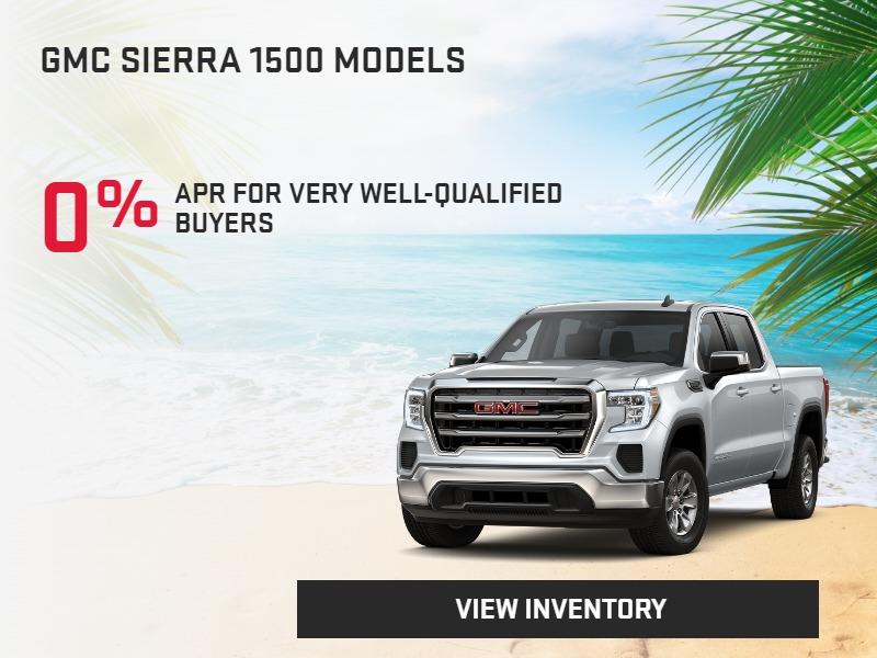 Sierra 1500 Models
0% APR for well-qualified buyers
