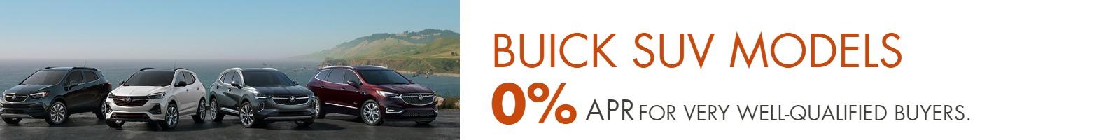 2021 & 2022 BUICK SUV MODELS
0% APR for very well-qualified buyers.