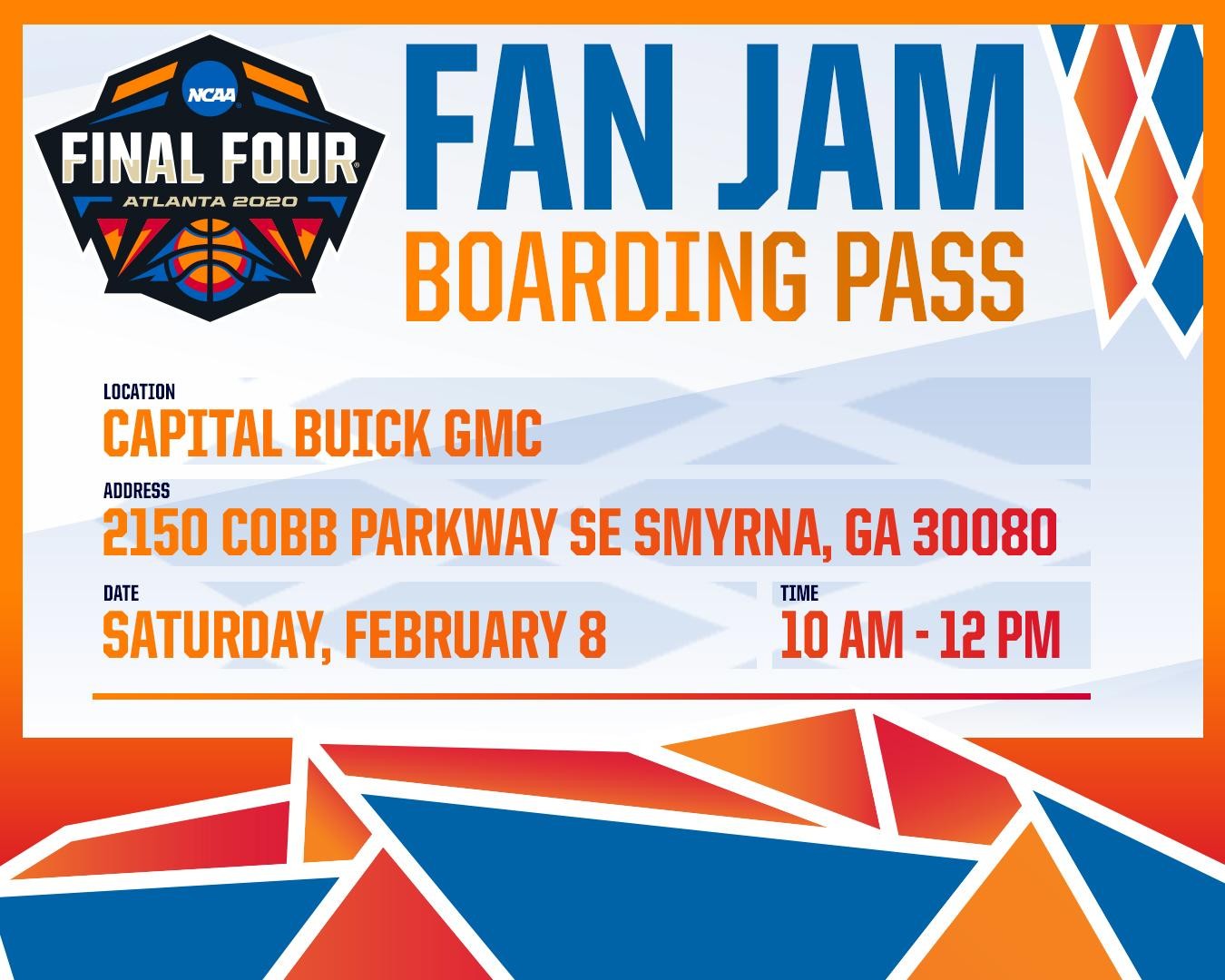 Fan Jam Boarding pass 