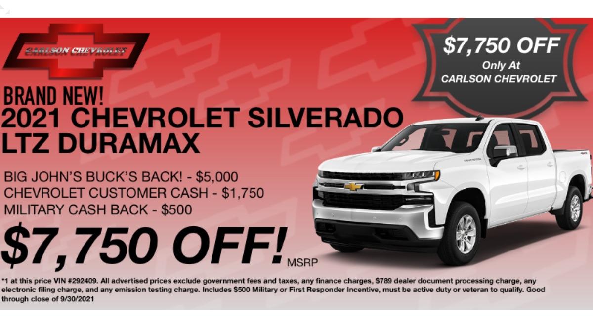 Carlson Chevrolet is a RED SPRINGS Chevrolet dealer and a new car and