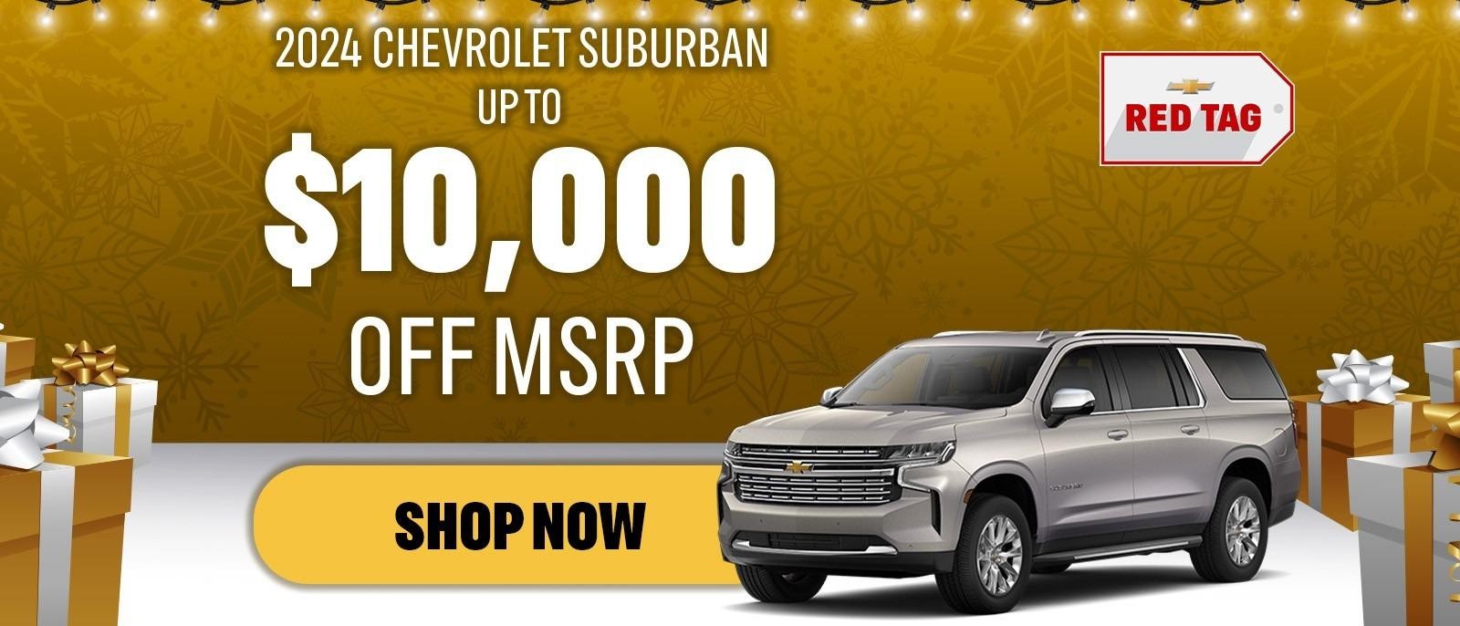 2024 Chevrolet Suburban
Upto $10,000 OFF MSRP