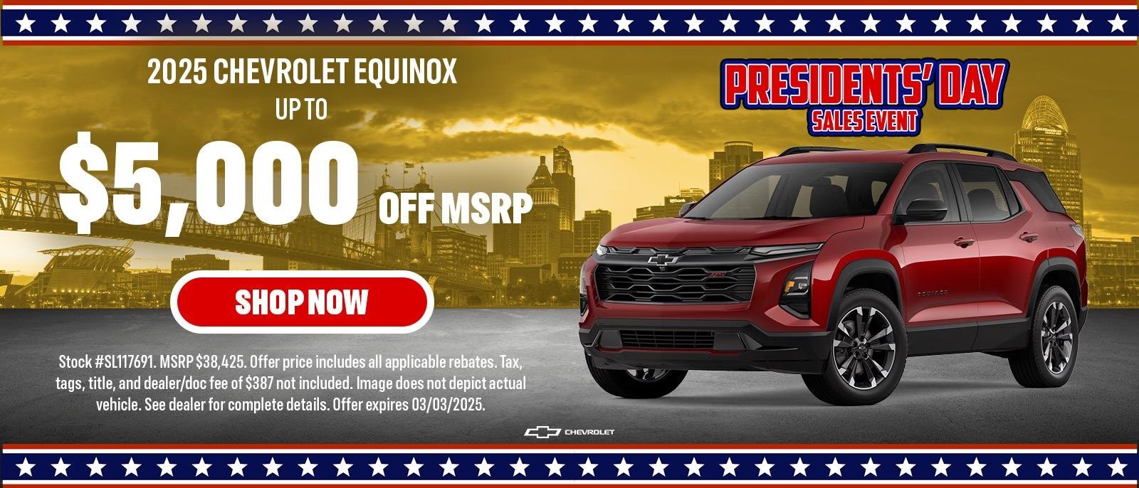 2025 Equinox UP TO $5,000 OFF MSRP