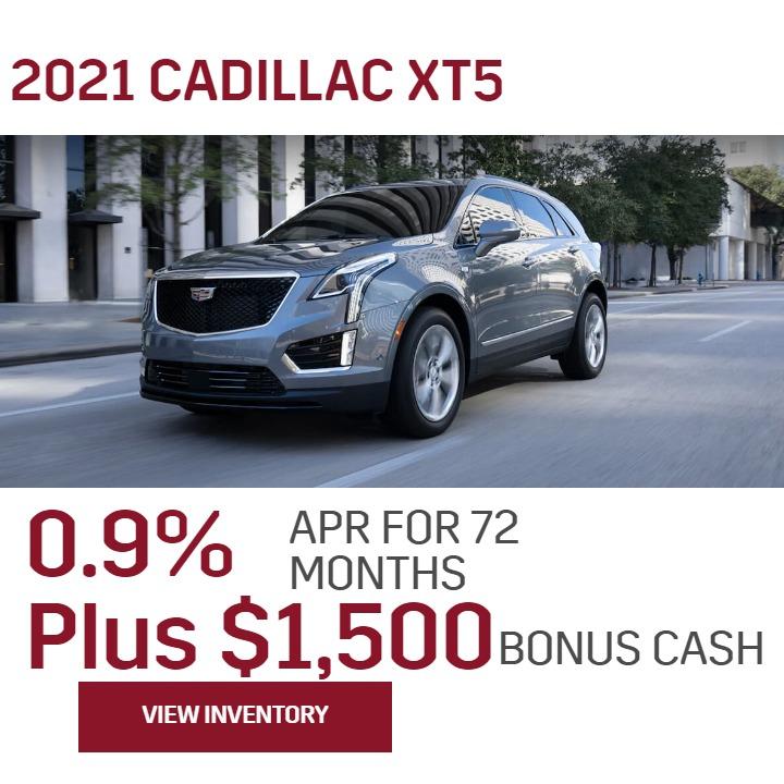 2021 Cadillac XT5 - 0.9% for 72 Months, PLUS $1500 Bonus Cash