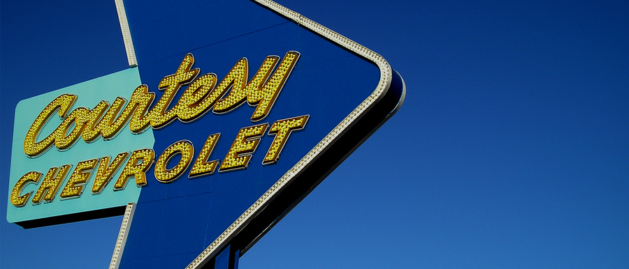 Courtesy Chevy Sign Courtesy Chevy Sign