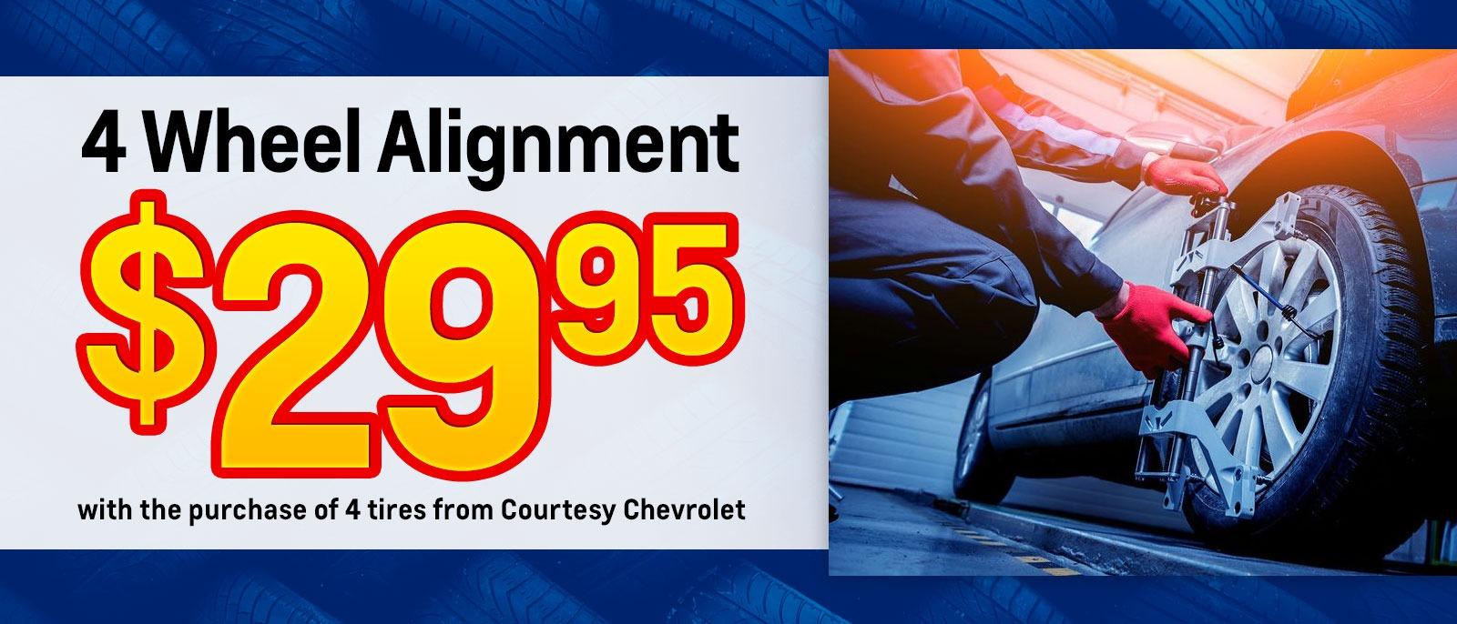 4 Wheel Tire Alignment Special Offer