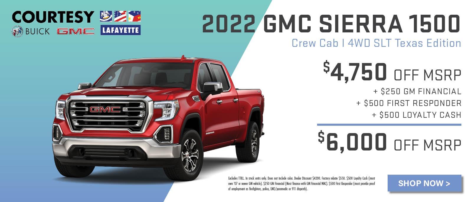 2022 GMC Sierra 1500 4WD Texas Edition