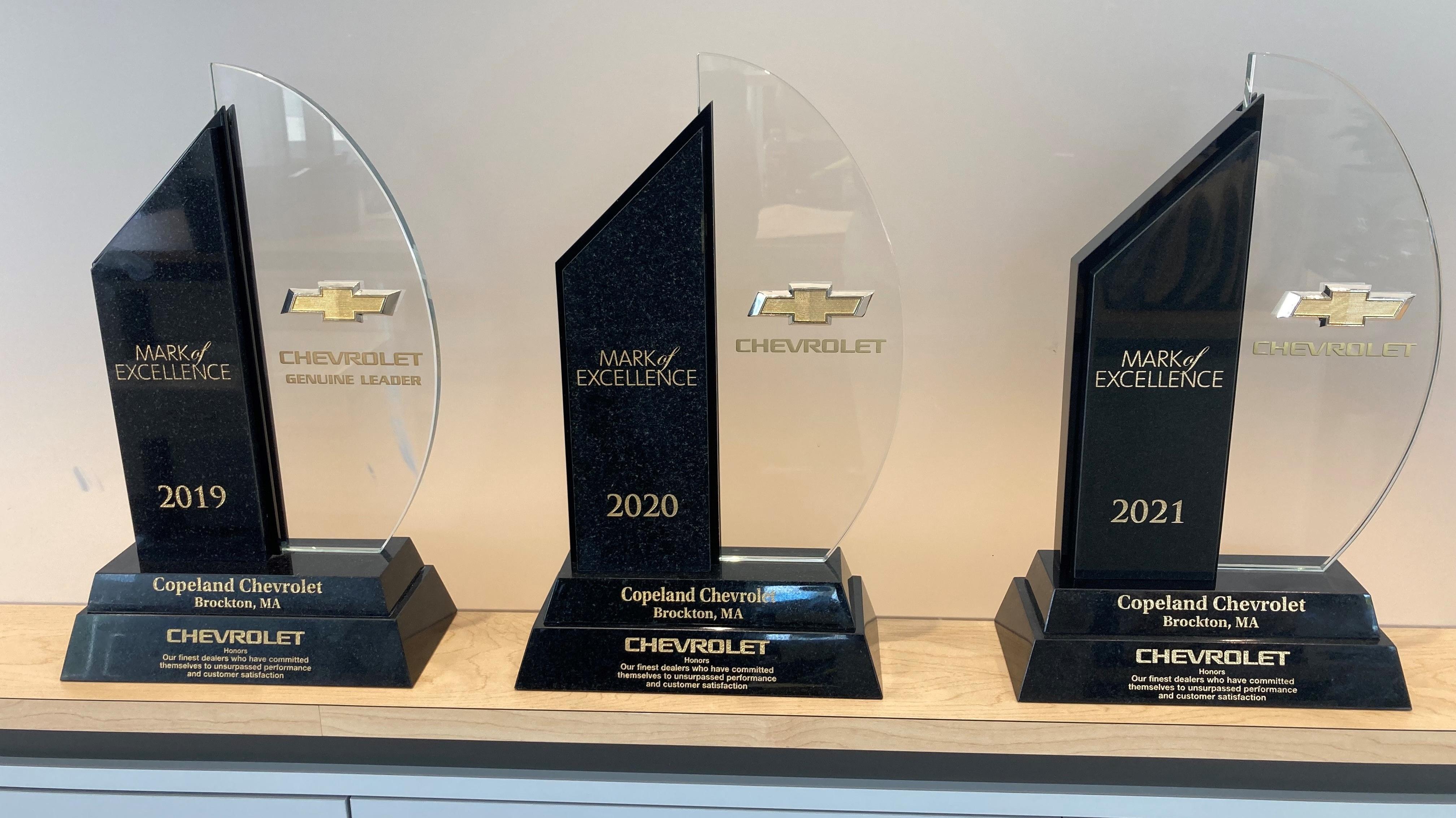 Copeland Chevrolet's Mark of Excellence Award