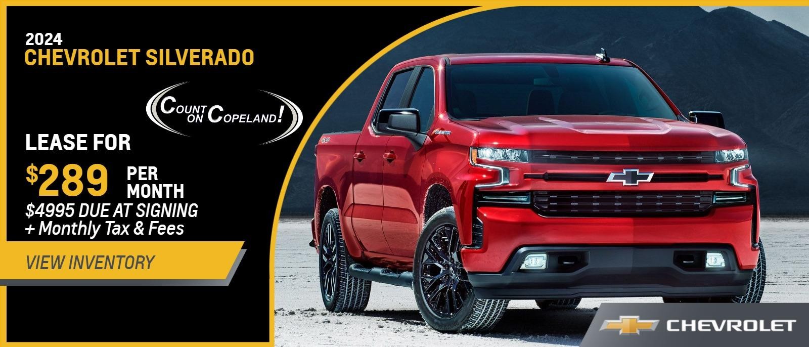 2024 Silverado 1500 from $299 Per Month