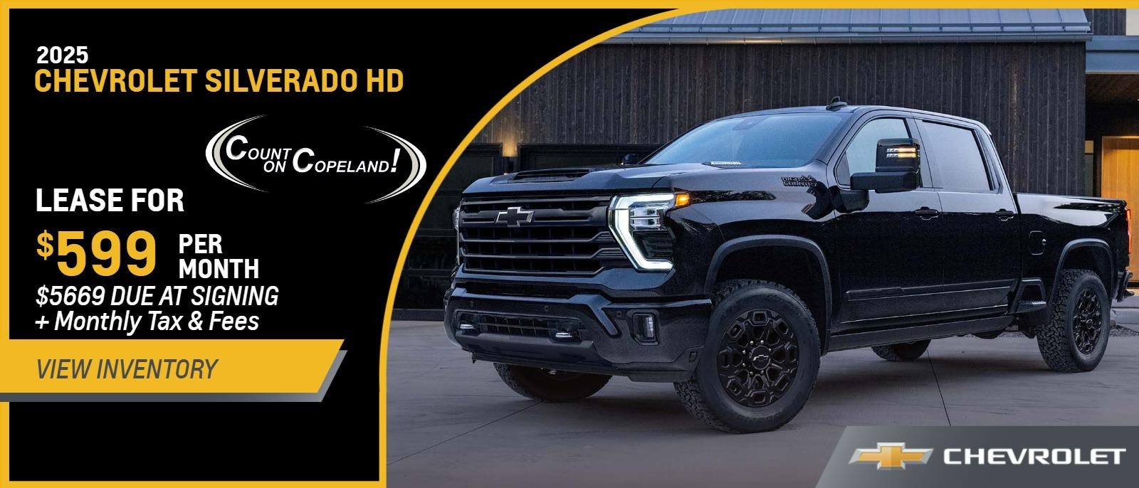 2025 Silverado HD from $599 Per Month