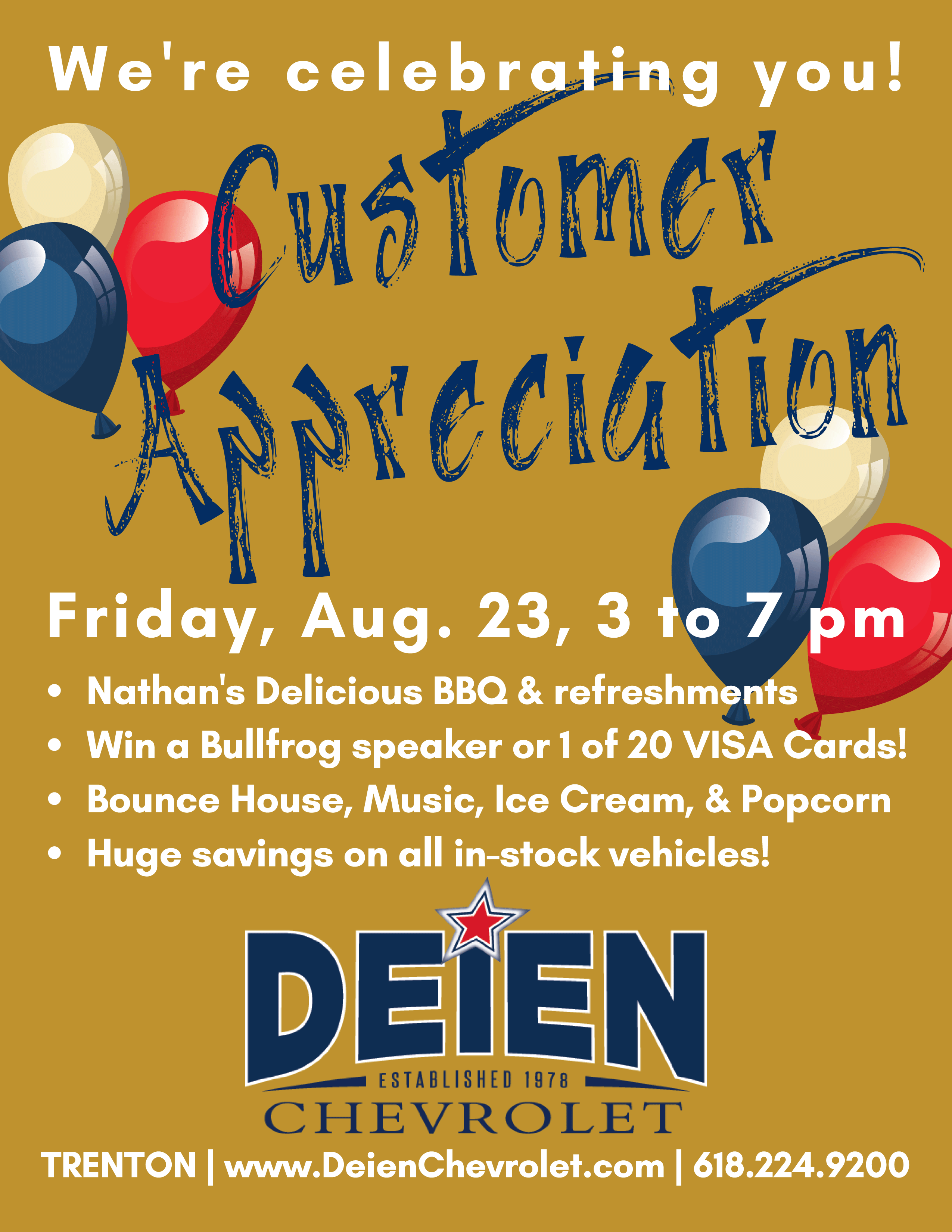 Deien Chevrolet is a TRENTON Chevrolet dealer and a new car and used